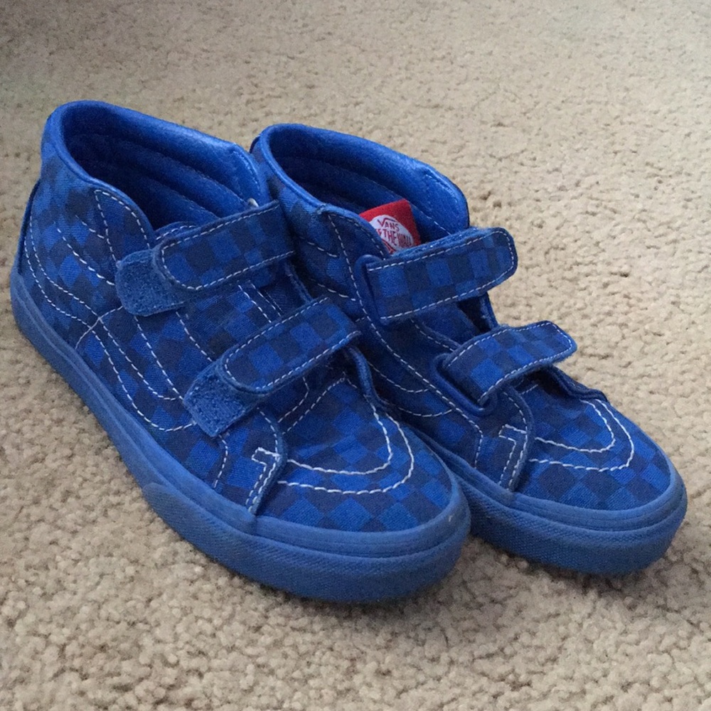 Blue checkered vans